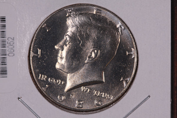 1986-P Kennedy Half Dollar. Modern Half. Gem UN-Circulated. Store #06052