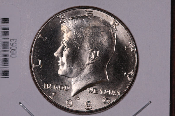 1986-D Kennedy Half Dollar. Modern Half. Gem UN-Circulated. Store #06053