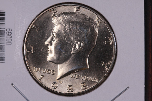 1988-D Kennedy Half Dollar. Modern Half. Gem UN-Circulated. Store #06059