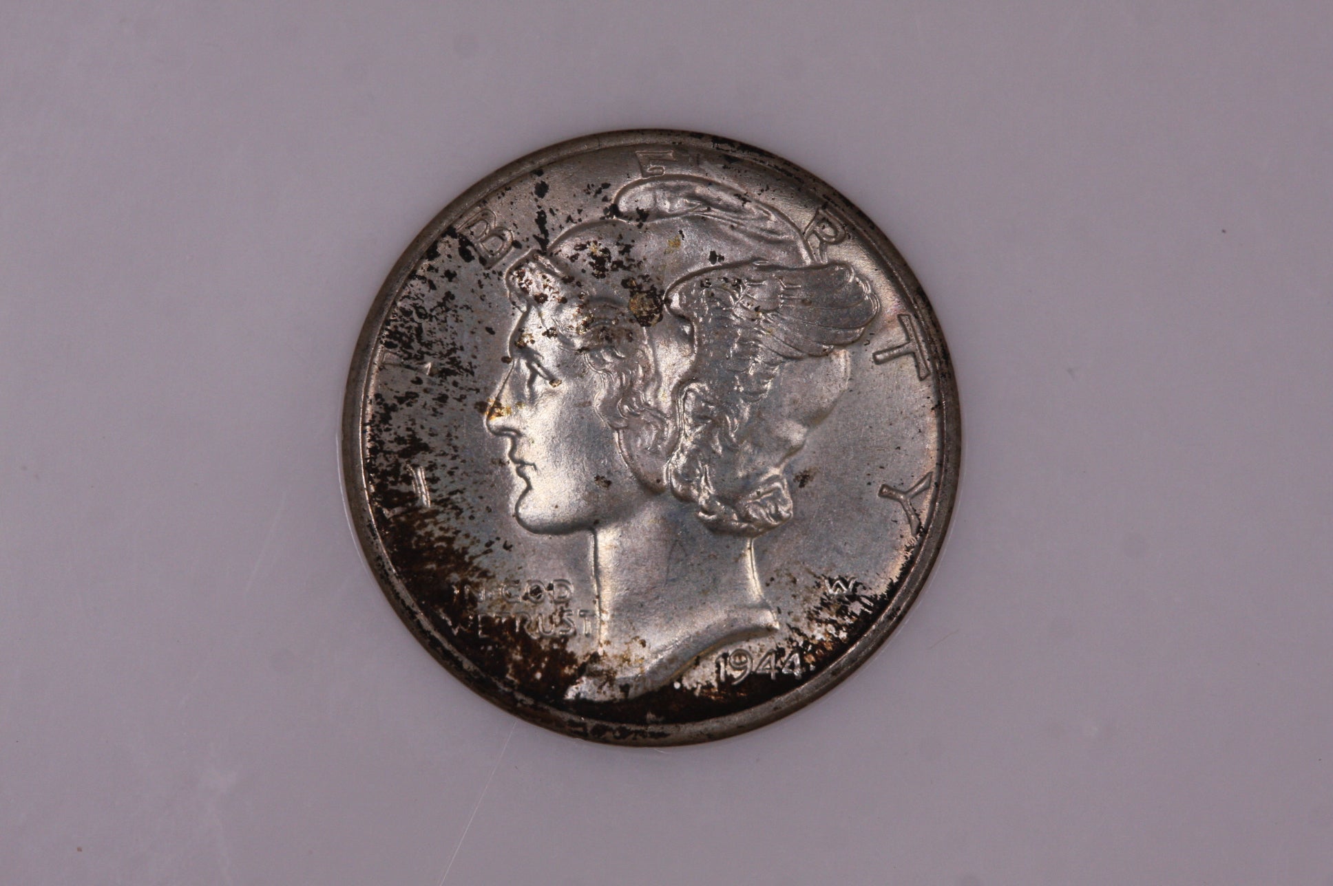 1944-D 10C Mercury Silver Dime, NGC Graded MS-66, Full Bands. Store#06197