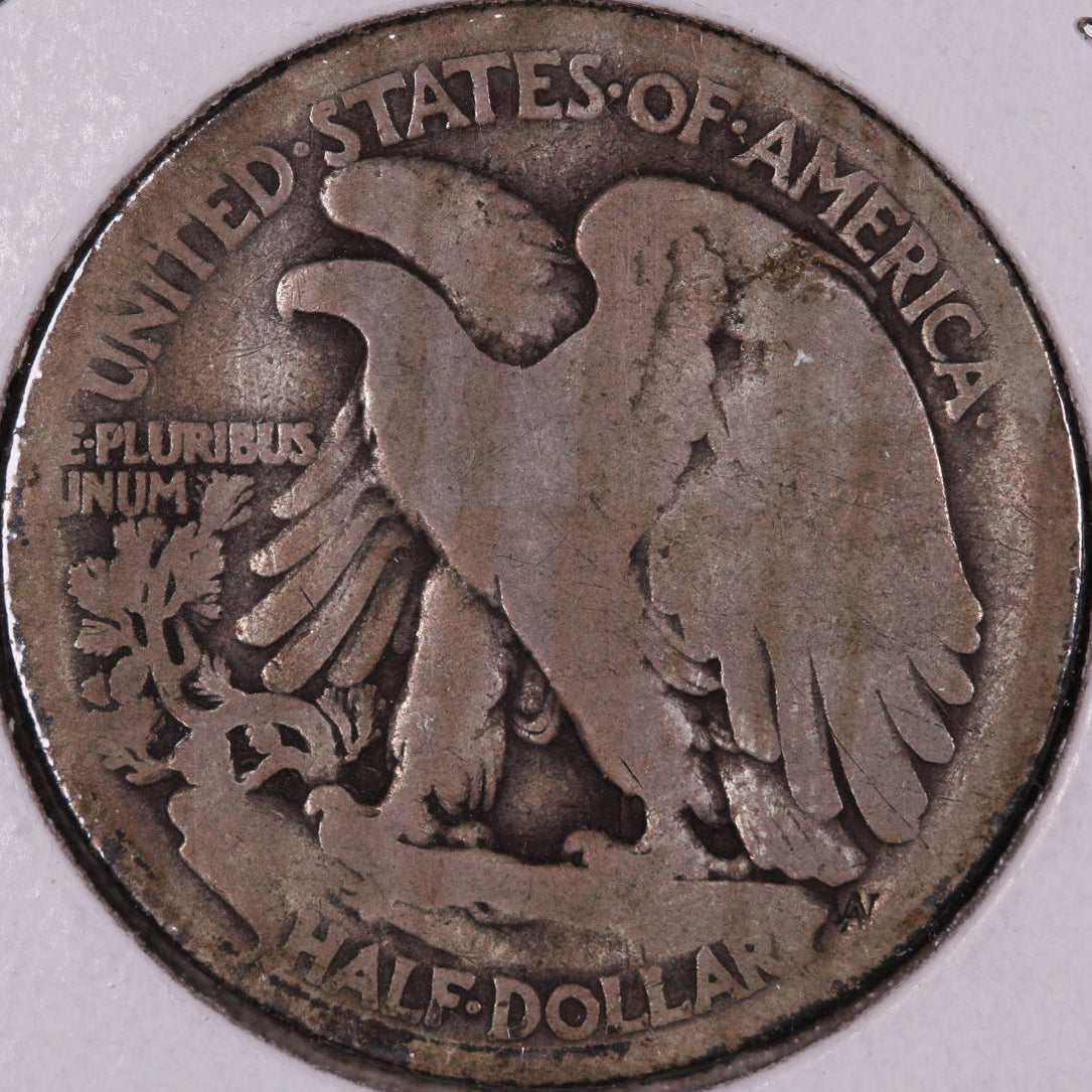 1916-D Walking Liberty Half Dollar, About Good Circulated Coin, Store #07028