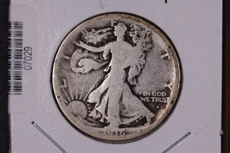 1916-D Walking Liberty Half Dollar.  Circulated Condition. Store