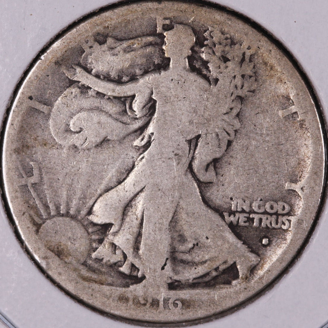 1916-D Walking Liberty Half Dollar, Good Circulated Coin, Store #07032
