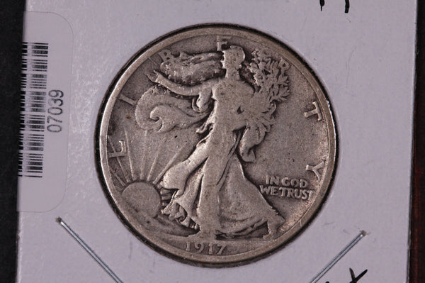 1917 Walking Liberty Half Dollar.  Circulated Condition. Store #07039