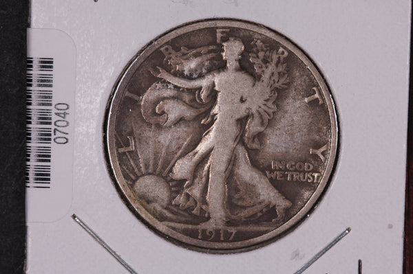 1917 Walking Liberty Half Dollar.  Circulated Condition. Store #07040