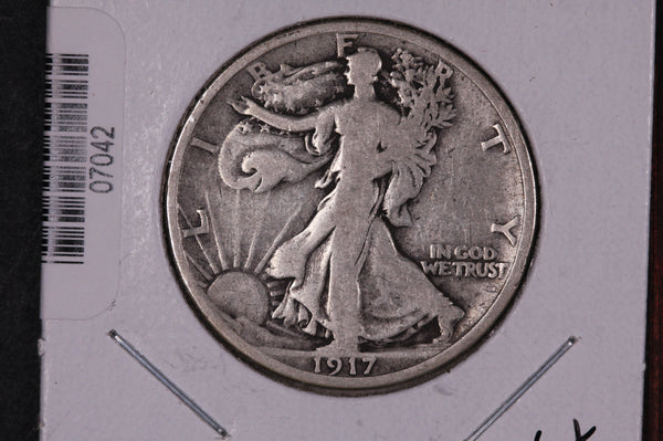 1917 Walking Liberty Half Dollar.  Circulated Condition. Store #07042