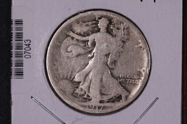1917 Walking Liberty Half Dollar.  Circulated Condition. Store #07043