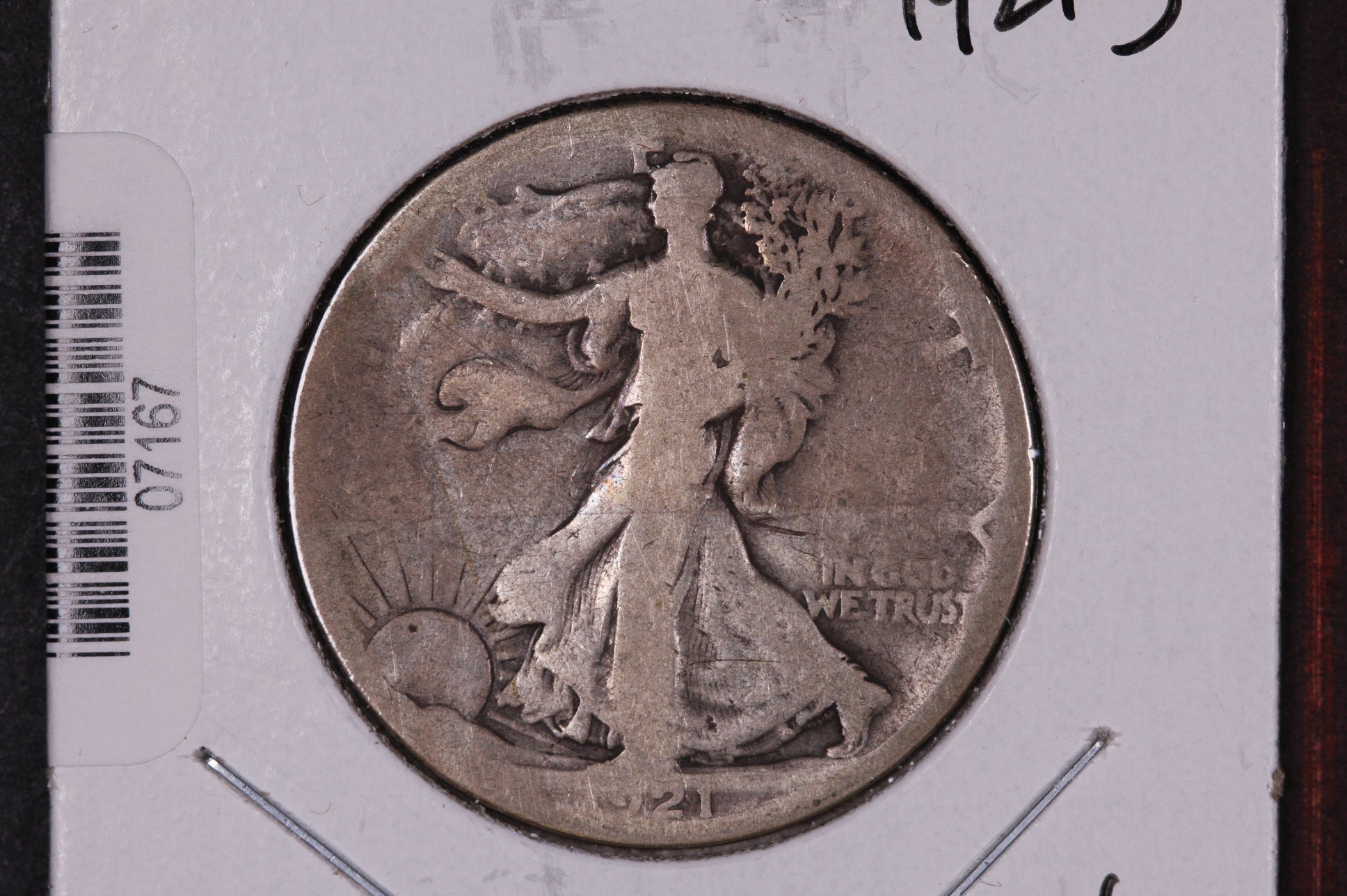 1921-S Walking Liberty Half Dollar. Circulated Condition. Store #07167
