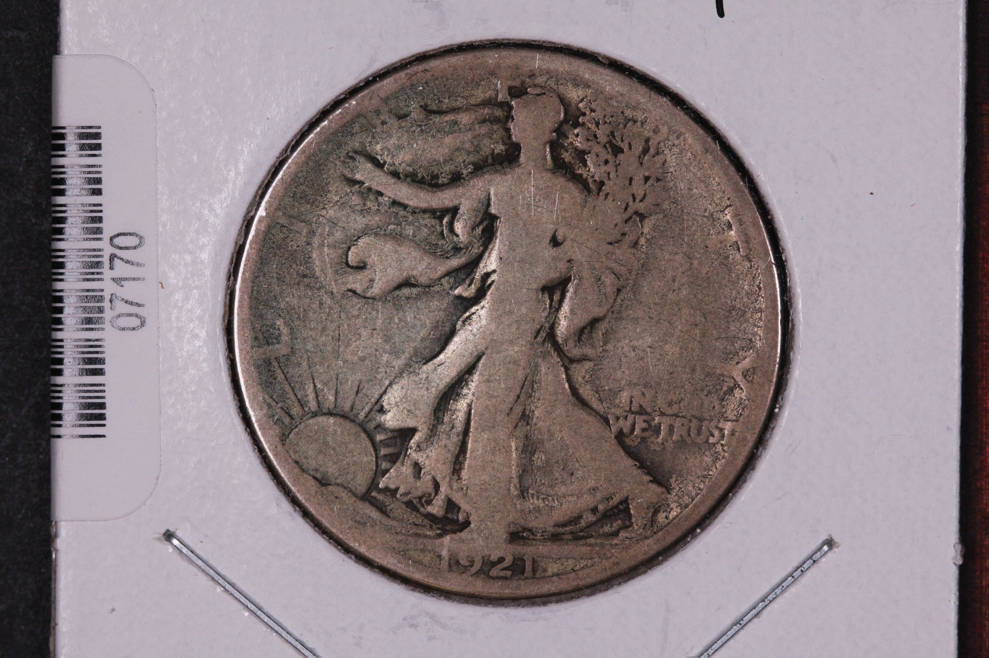 1921-S Walking Liberty Half Dollar. Circulated Condition. Store #07170