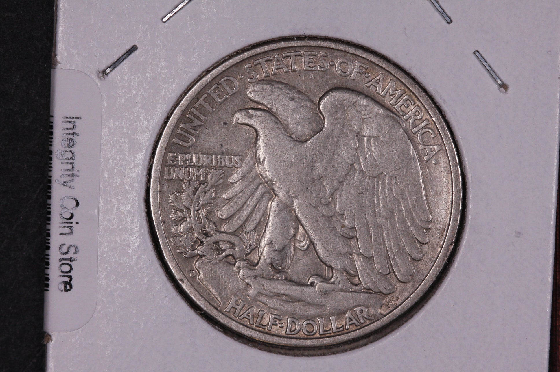 1938-D Walking Liberty Half Dollar, Very Good Circulated Coin, details, Store #07282