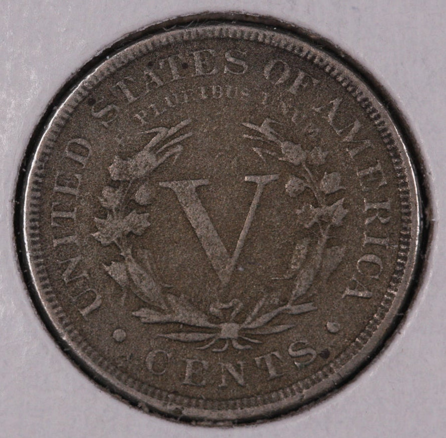 1883 Liberty Nickel, Circulated Collectible Coin, With Cents. Store #07312