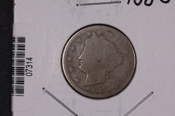 1885 Liberty Nickel, Circulated Collectible Coin.  Store #07314
