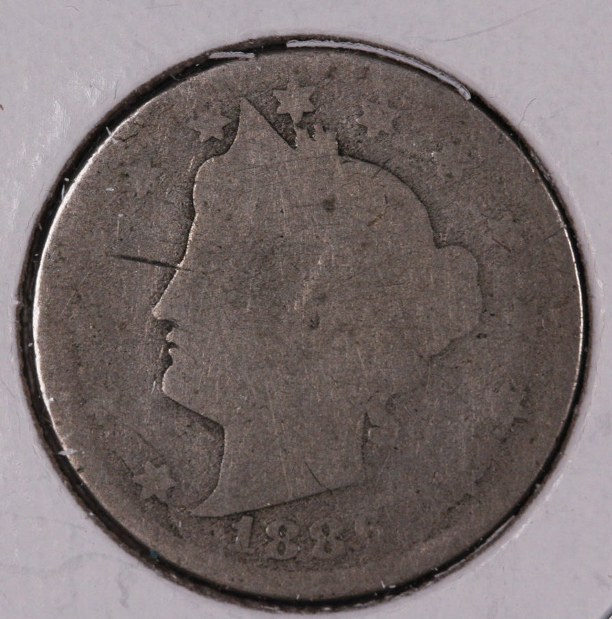 1886 Liberty Nickel, Poor Circulated Coin, Store #NL935