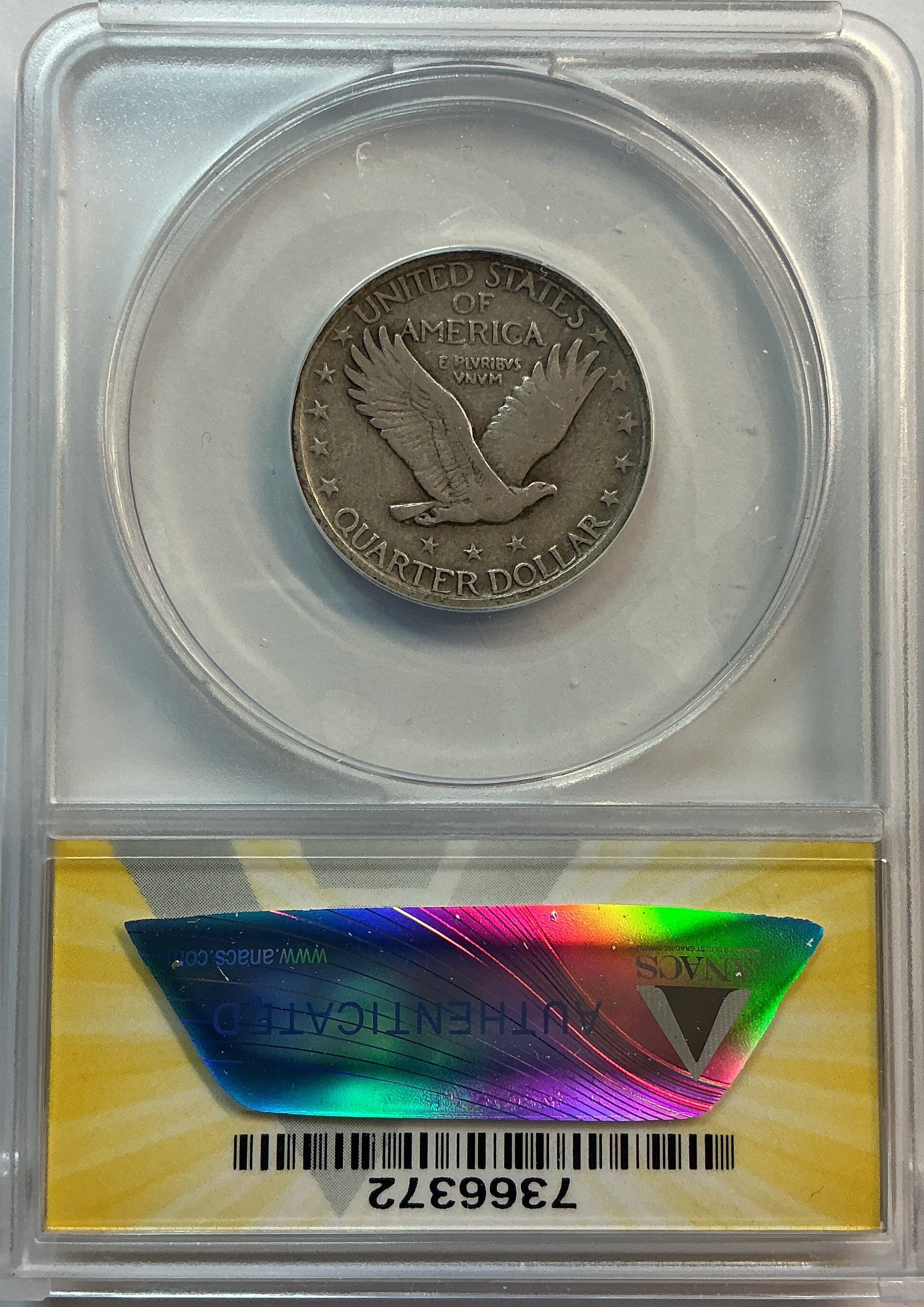 1917 Standing Liberty Quarter., Type-2., ANACS F-15, Store #QR1603