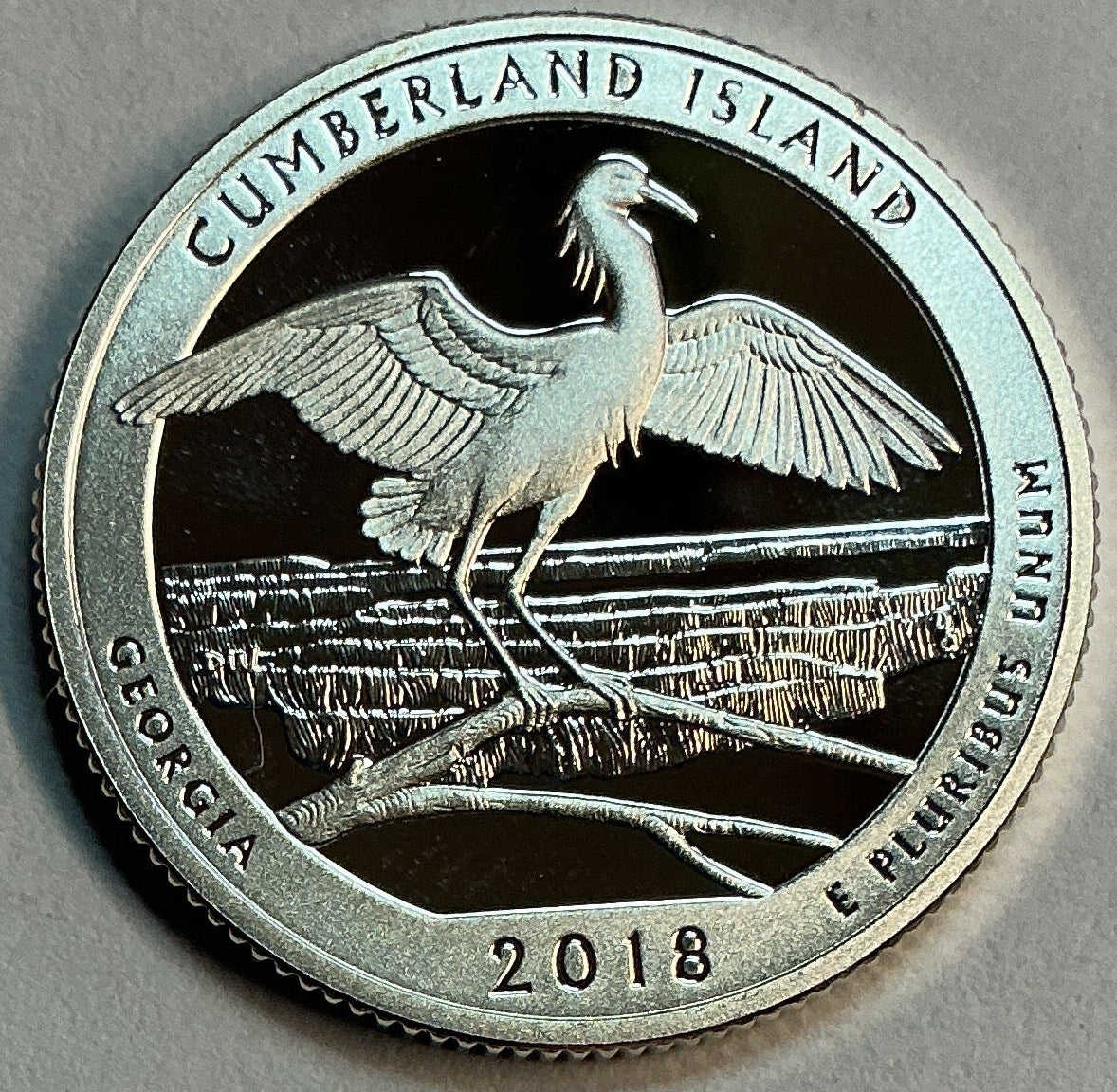 2018-S Uncirculated, Cumberland Island, Georgia, Silver Washington Quarter #QR1470