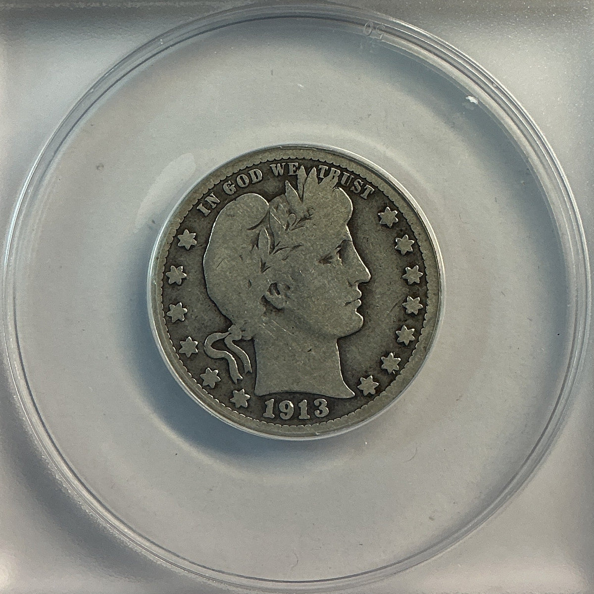 1913 Barber Quarter, ANACS Very Good 8. Store #QR1499