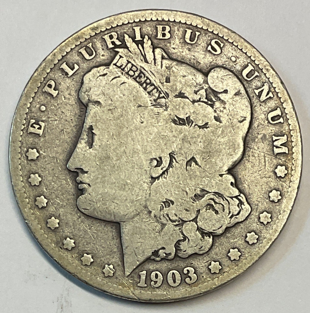 1903 Morgan Silver Dollar, Very Good Circulated Coin, Store #DR0922