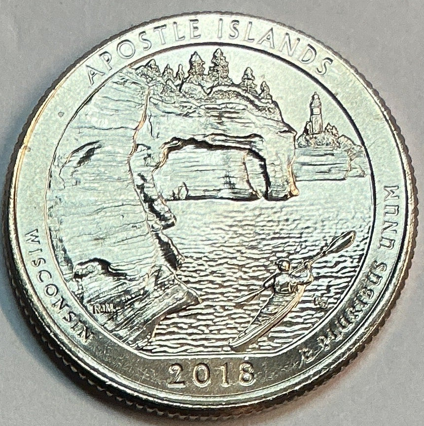 2018-D Uncirculated, Apostle Islands National Lakeshore, Wisconsin, Washington Quarter