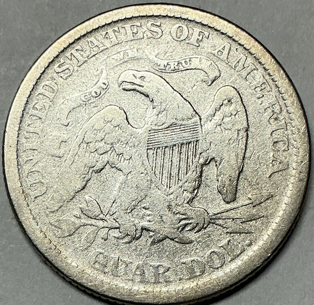 1873 Liberty Seated Quarter, Fine Circulated Coin, Store #QR1967