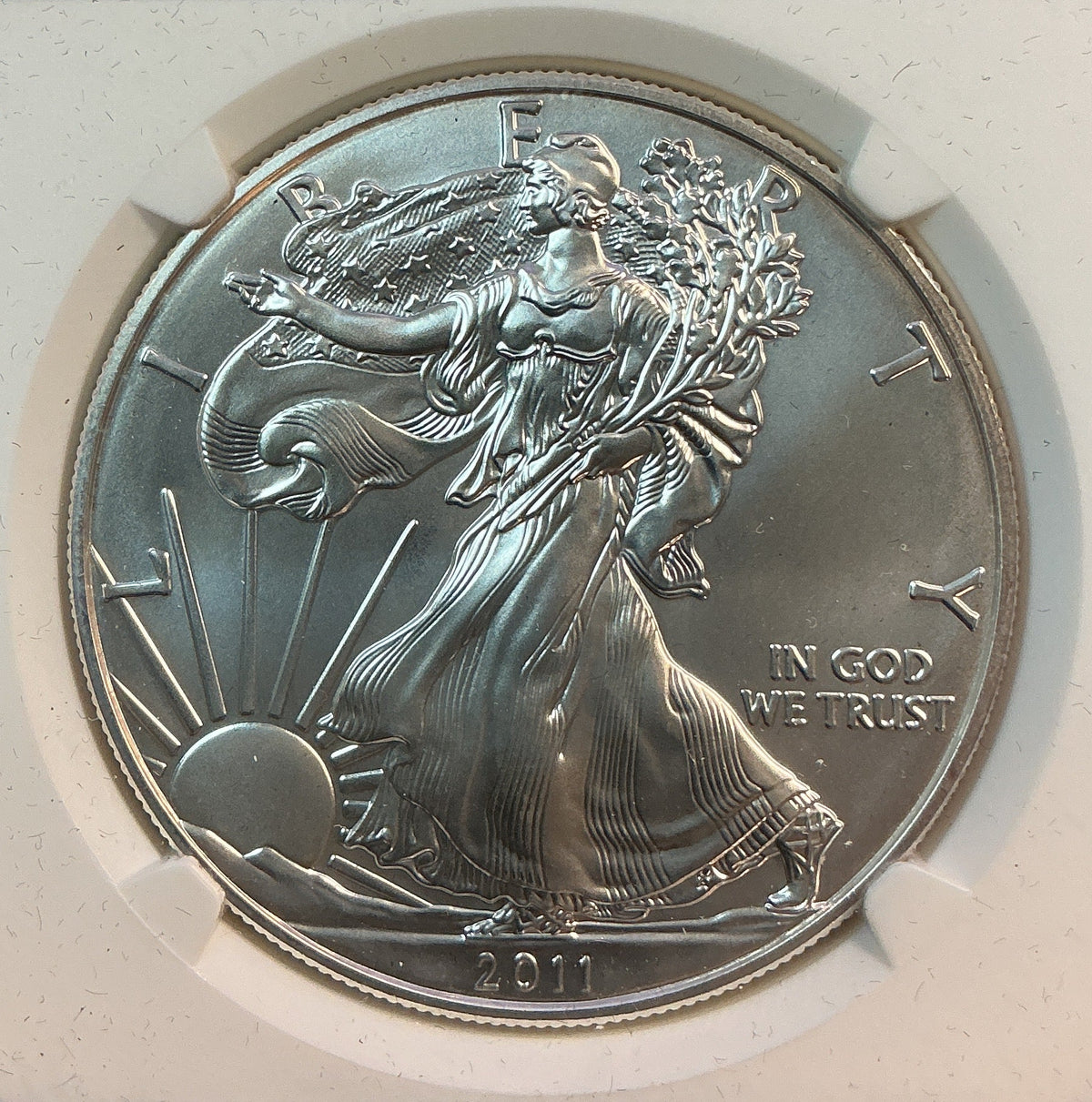 2011-S American Silver Eagle $1, 25th Anniversary, NGC MS-69, Store Sale #AE0551