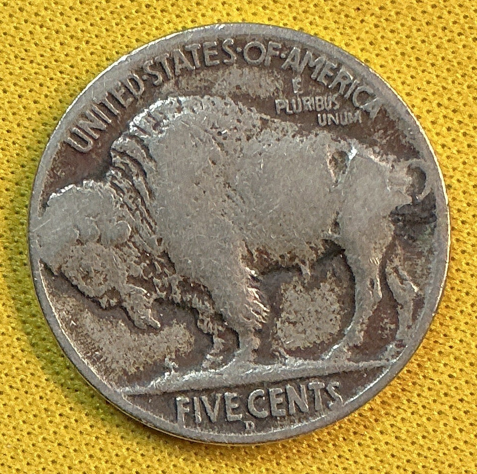 1913-D Buffalo Nickel, Type 2, Fine+ Circulated Coin, Store #NL942