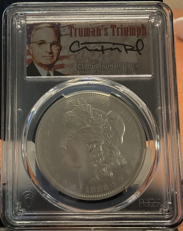 .999 silver, 1 Troy Ounce, 2023 Fiji Privy Morgan Ag, PCGS MS-70, Store #SR057