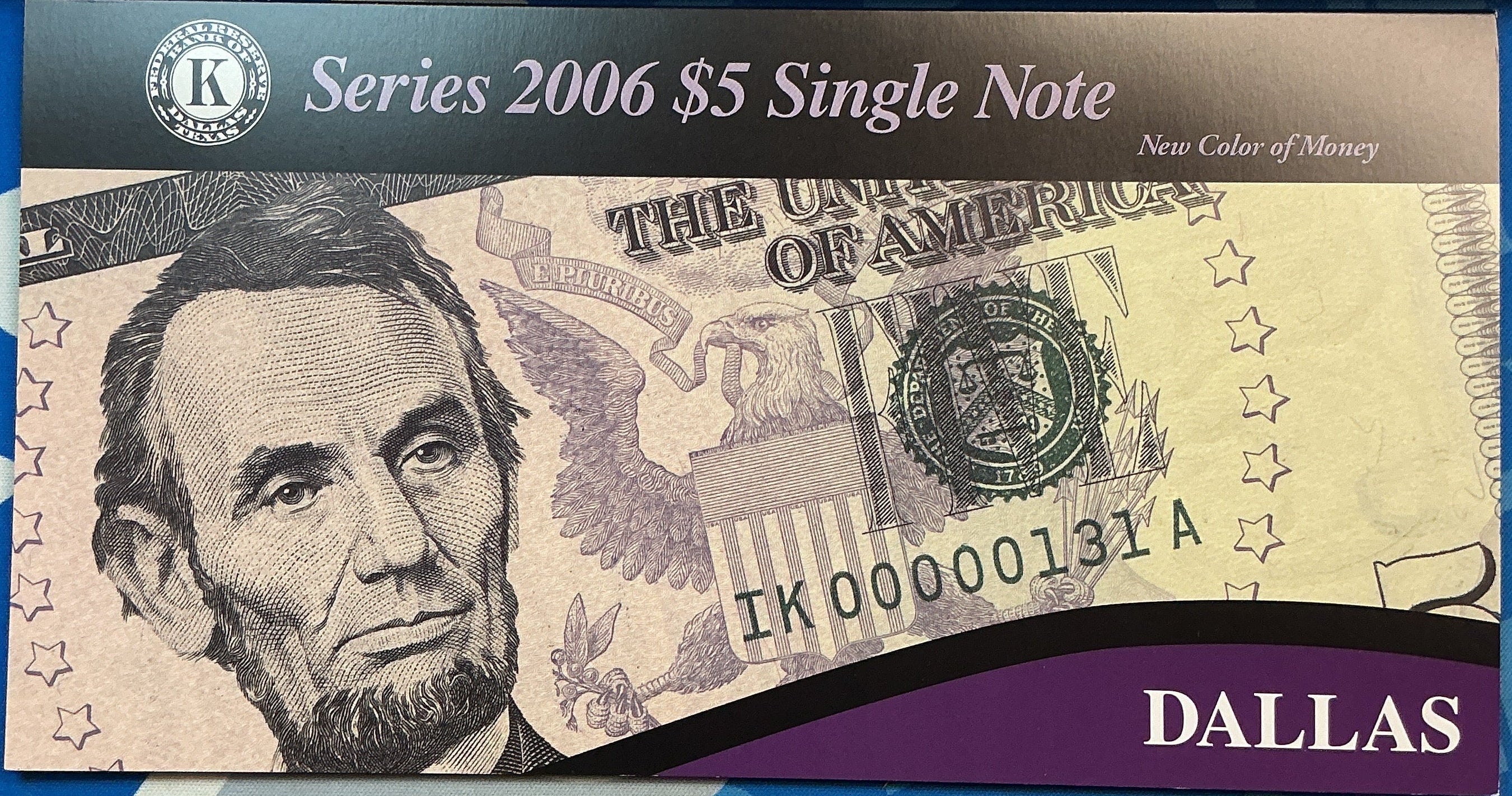 2006 Series $5 Single Notes,12 ea, F.R.N, 'LOW SERIAL NUMBERS', Store #FRN001