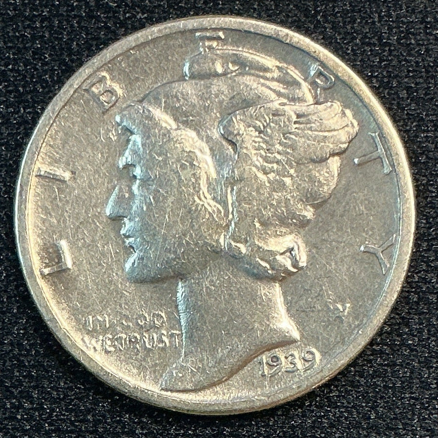 1939 Mercury Dime, Fine Circulated Coin, Store #DE0657