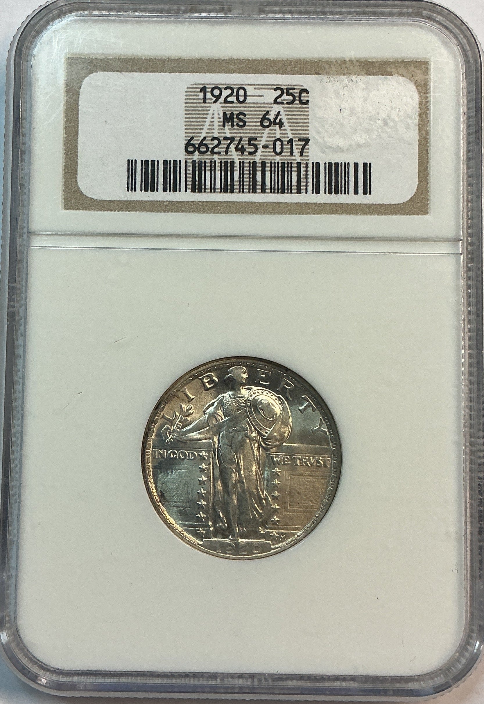 1920 Standing Liberty Quarter, NCG MS-64, Store #QR1649