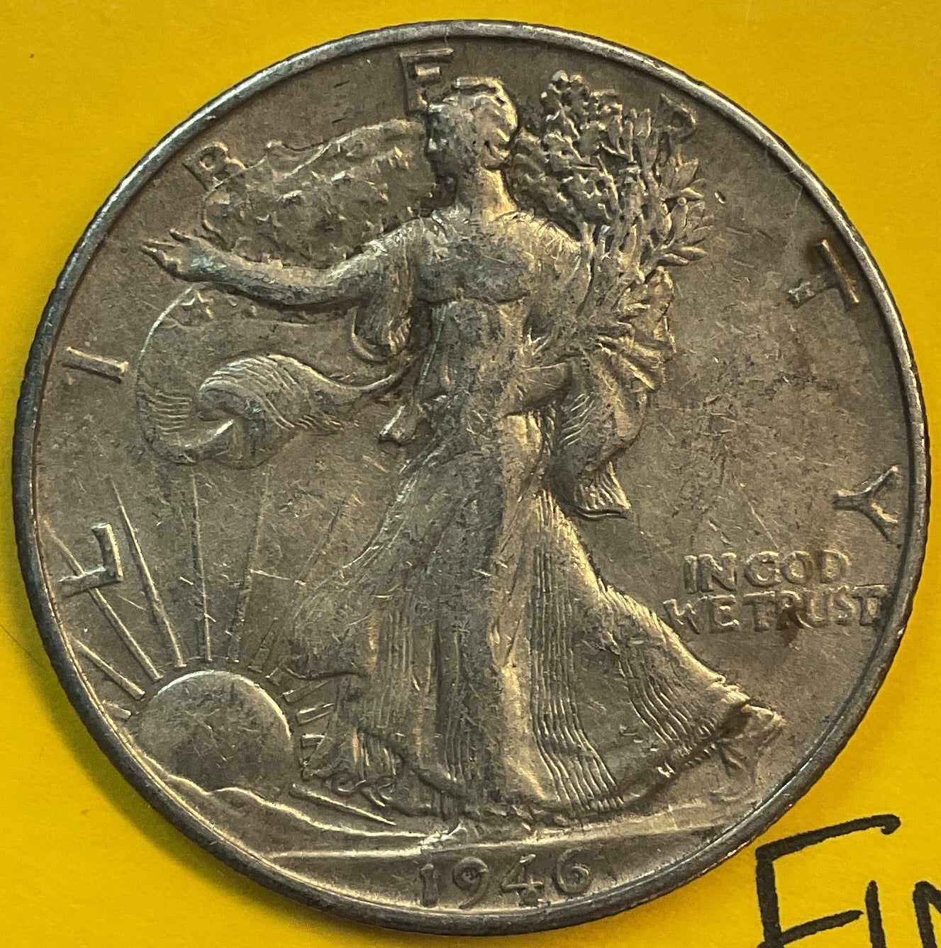 1946-S Walking Liberty Half Dollar, Fine Circulated Coin, Store #HR478