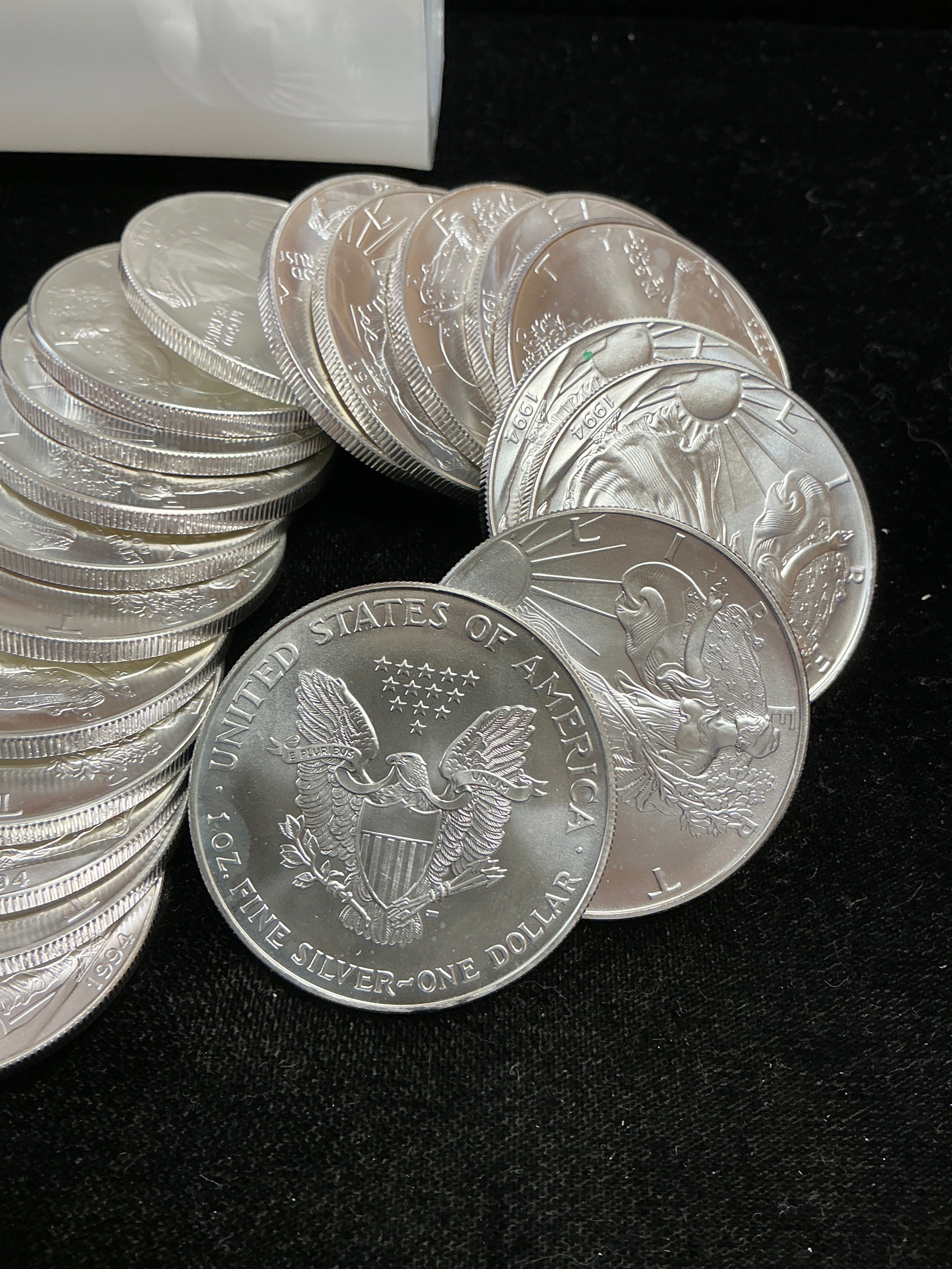 1994 American Silver Eagle Roll. 20 Coins to a Roll. Store Sale #SR003.