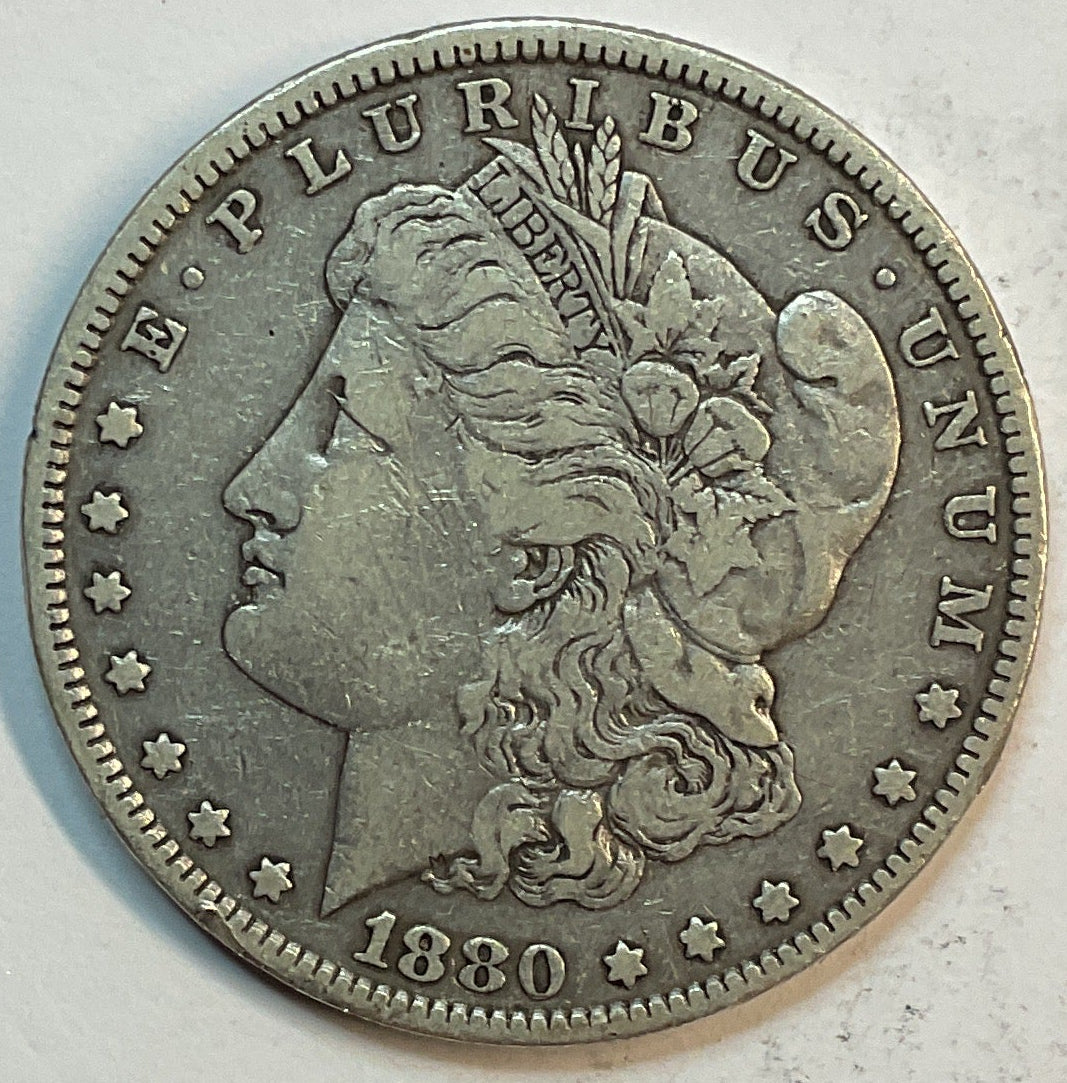 1880 Morgan Dollar, Fine Circulated Coin, Store #DR0857