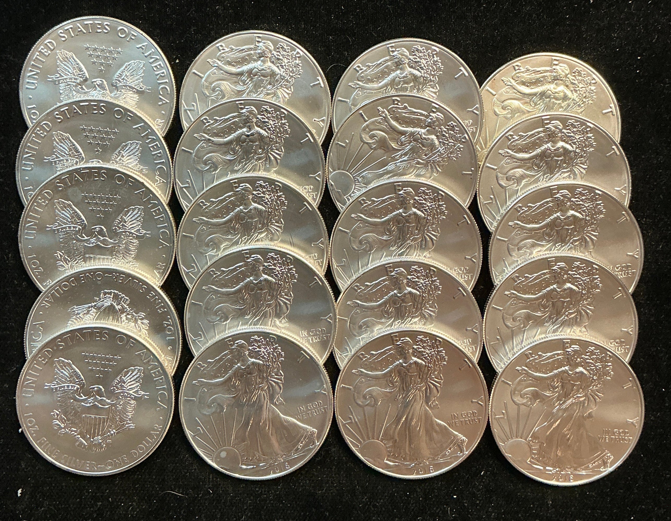 2016 American Silver Eagle Rolls. Store #SR024