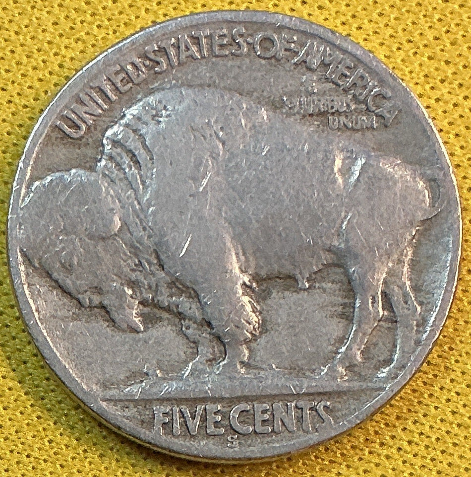 1921-S Buffalo Nickel, Fine Circulated Coin, Store #NL1029