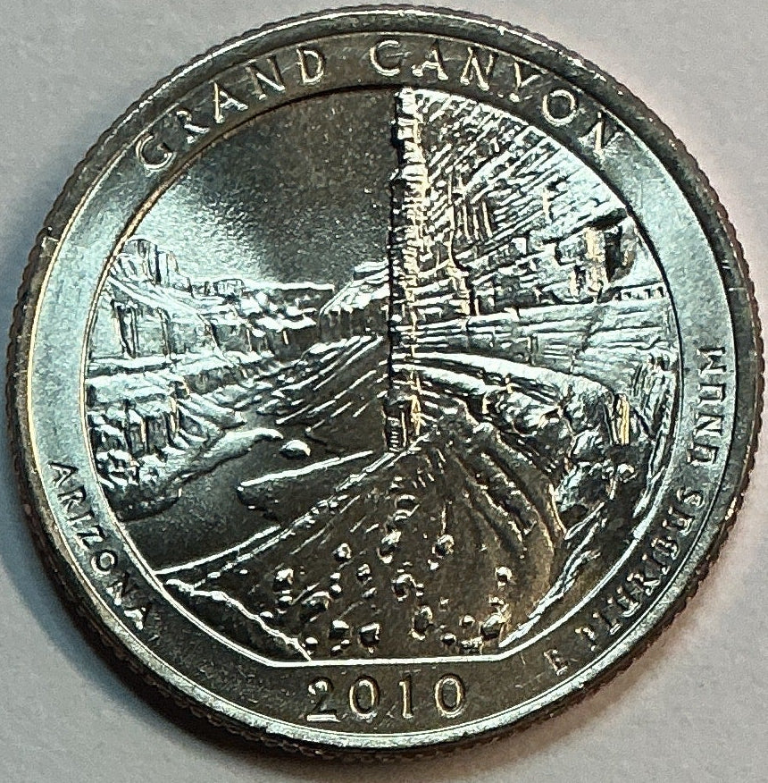 2010-P Brillant Uncirculated, Grand Canyon National Park, Arizona, Washington Quarter