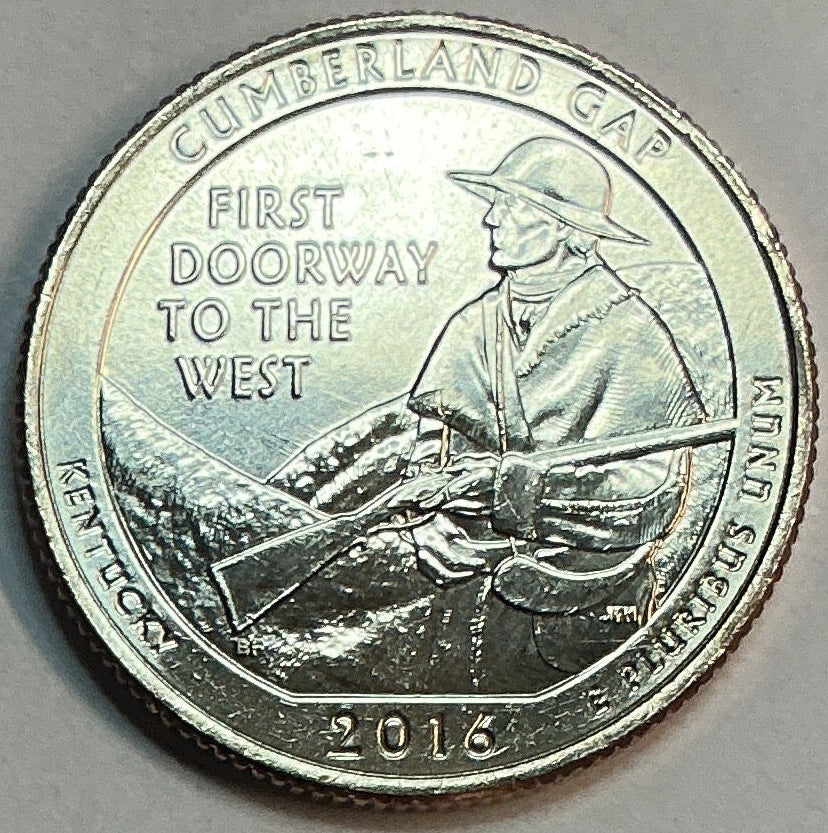 2016-D Uncirculated, Cumberland Gap National Historical Park, Kentucky, Washington Quarter