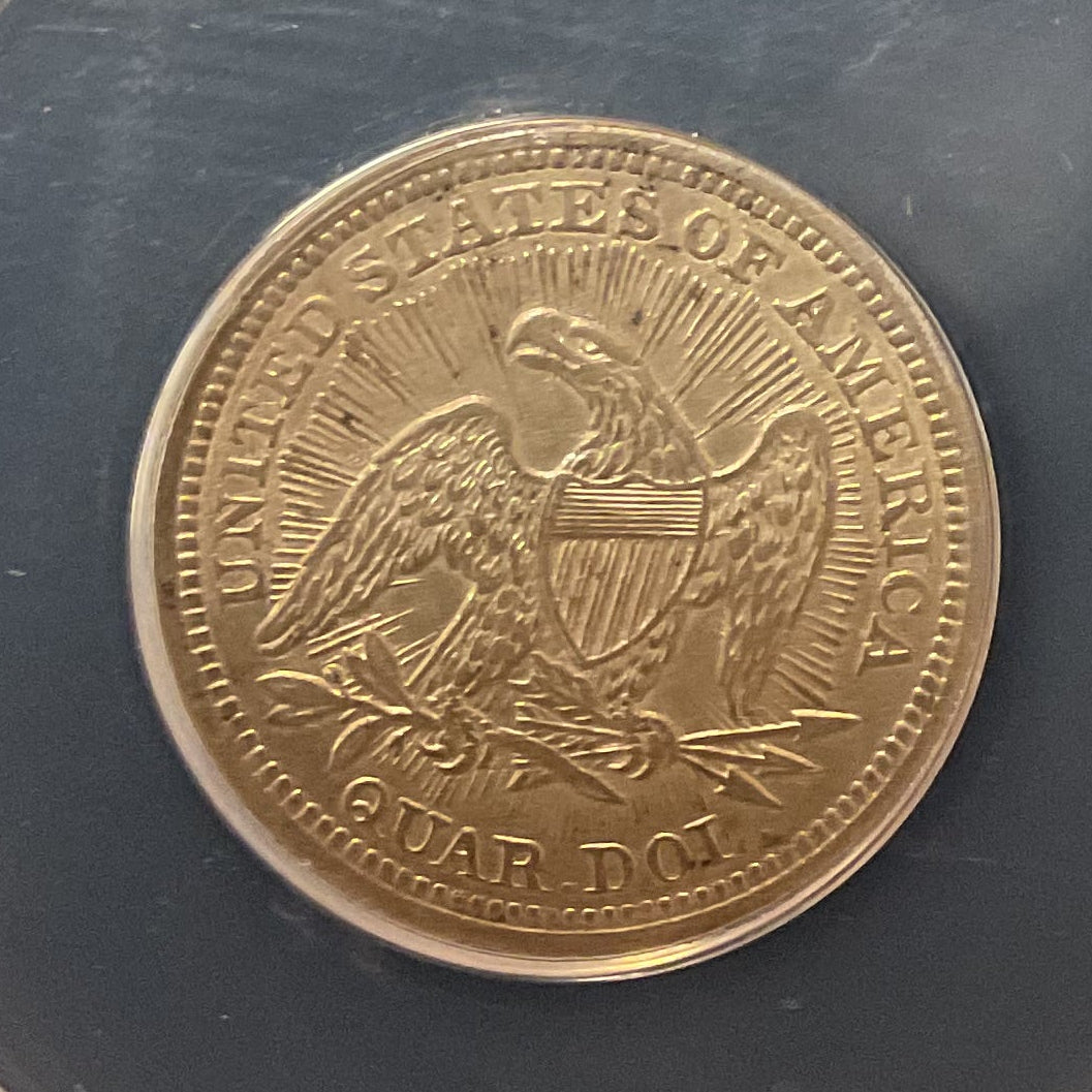 1853 Seated Liberty Quarter, ANACS EF-40 Details, Store #GQR084