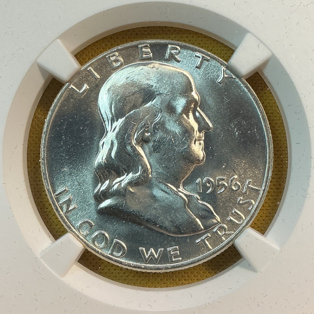 1956 Franklin Half Dollar, NGC MS 64 FBL, Store #HR2112