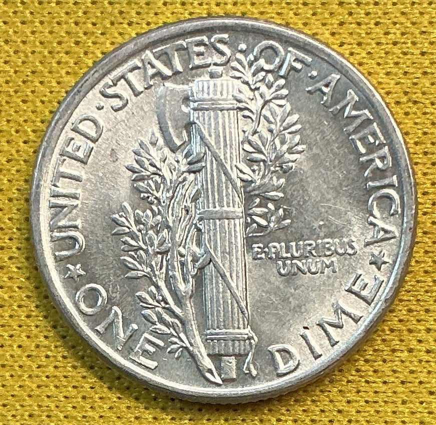 1941 Mercury Dime, Mint State Uncirculated Coin, Store #DE0677