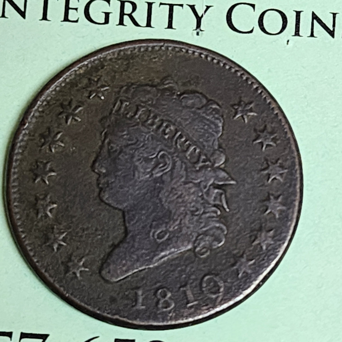 1810 Classic Head Large Cent, Very Fine Detailed Circulated Coin, Store #CT015