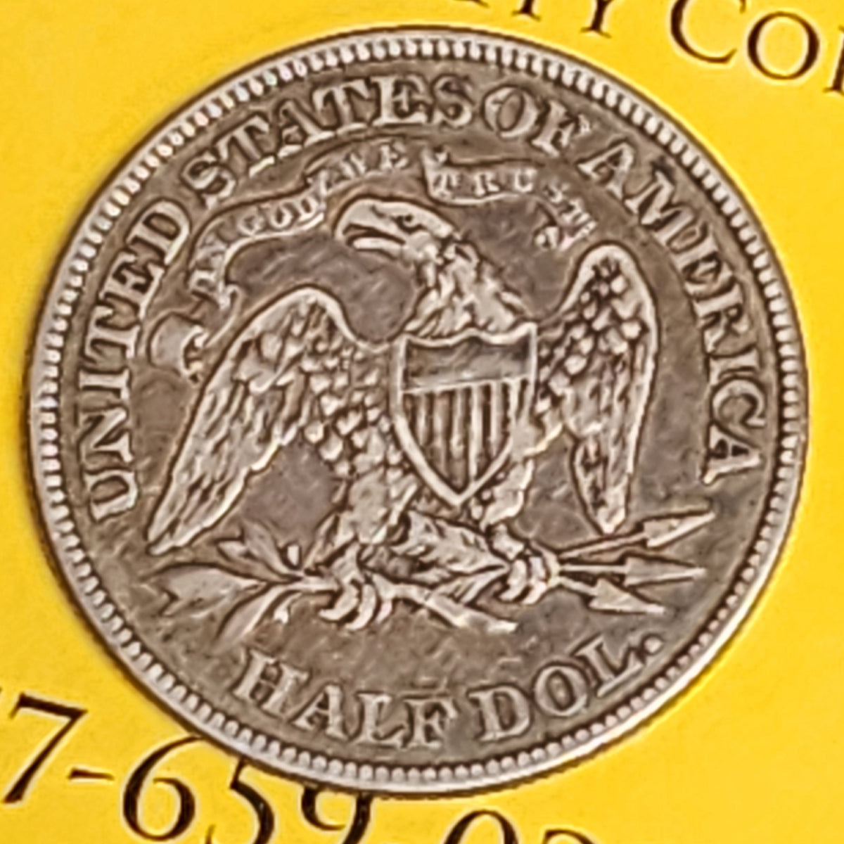 1870 Seated Liberty Silver Half Dollar, Extra Fine Circulated Coin, Store #HR2069.
