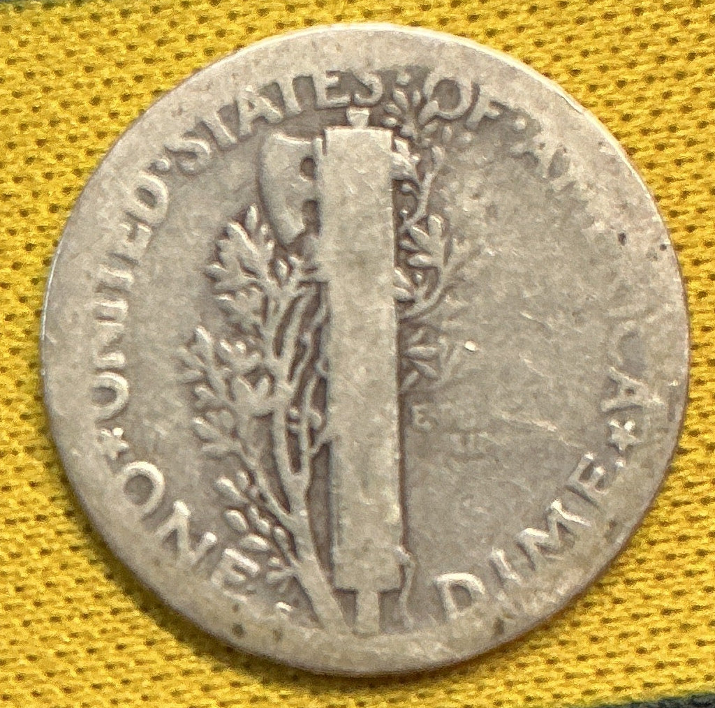 1917-S Mercury Dime, About Good Circulated Coin, Store #DE0504
