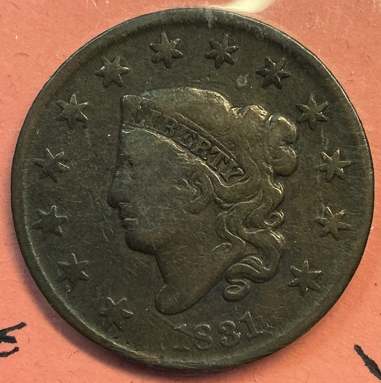 1831 Large Cent, Affordable Very Good Circulated Coin, Store Sale #CT1381