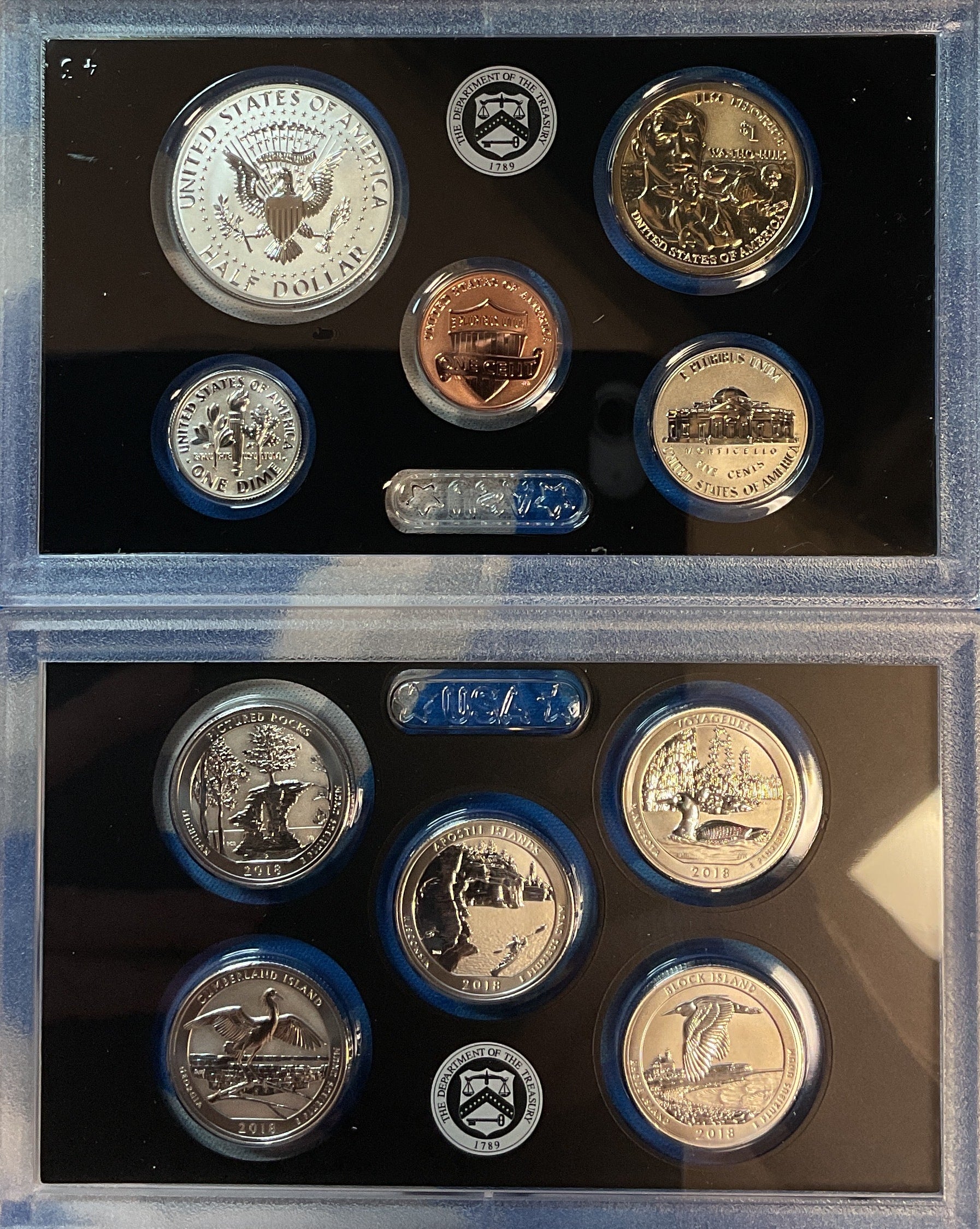 2018 San Francisco Mint Silver Reverse Proof Set w/C.O.A.