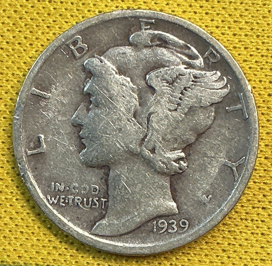 1939-S Mercury Dime, Good Circulated Coin, Store #DE0671