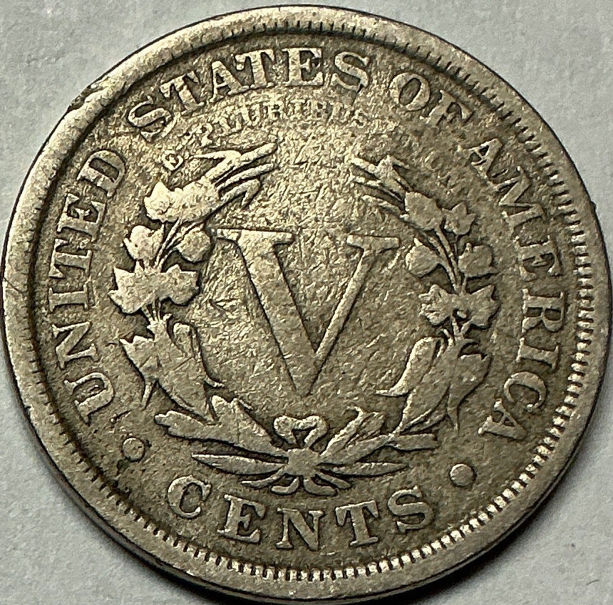 1894 Liberty Nickel, Very Good+ Circulated Coin, Store #NL1384