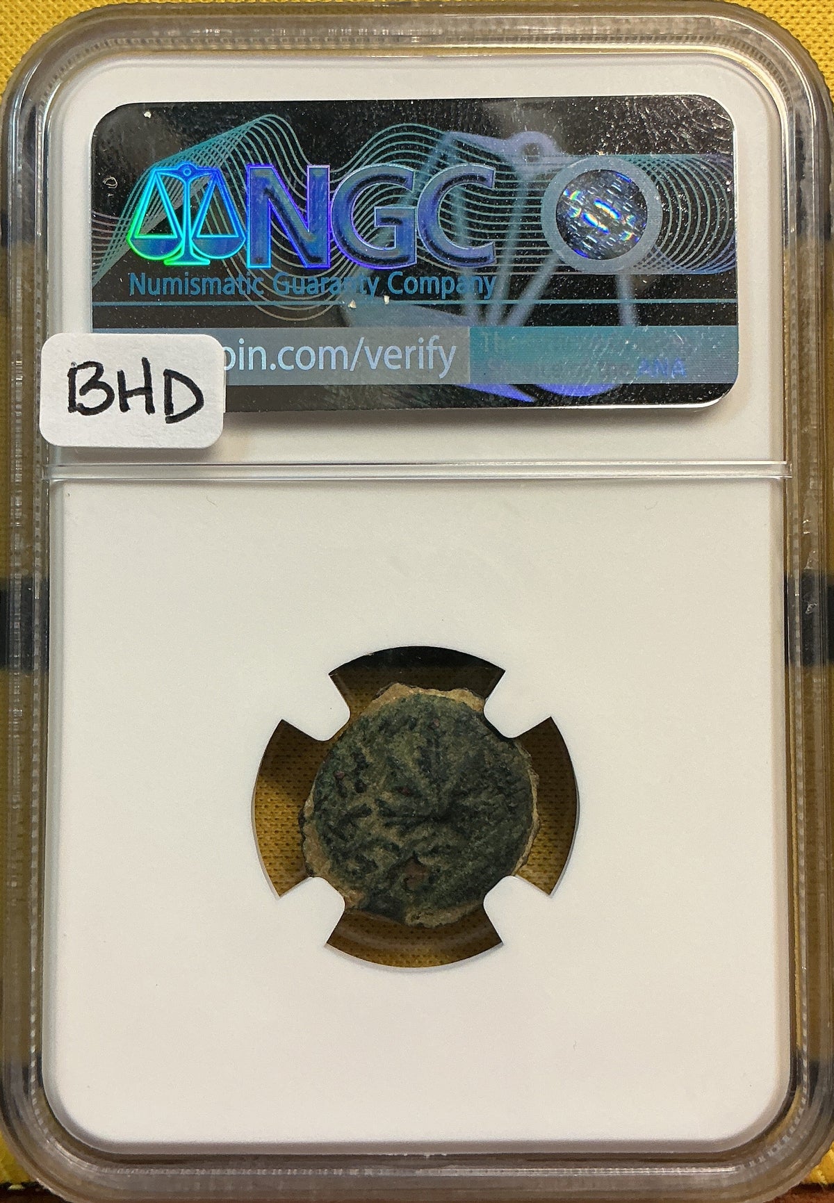 Ancient Coinage, VF, Judaea, Jewish War, AE Prutah, AD 66/70, Store #AT0054