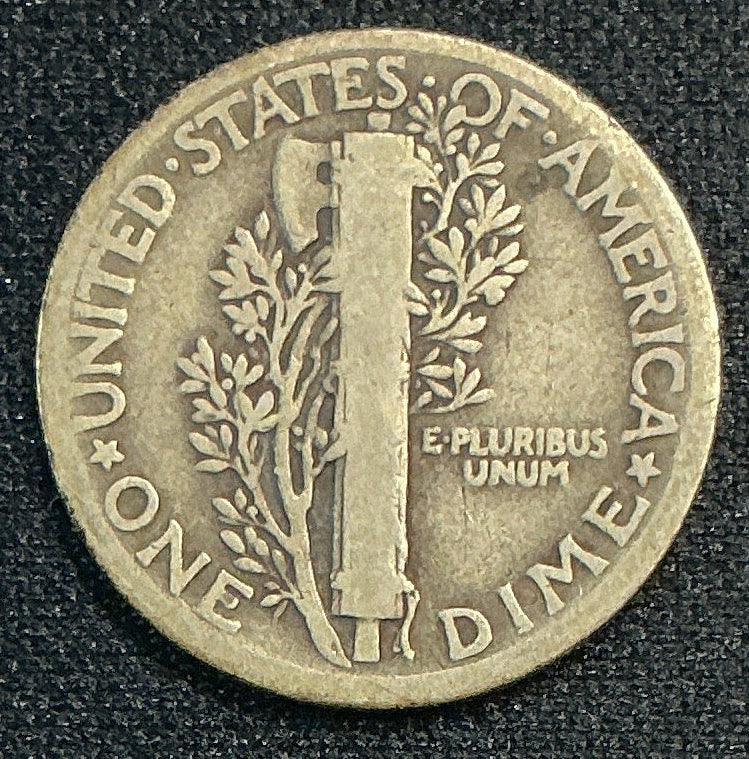 1924 Mercury Dime, Very Good Circulated Coin, Store #DE0532