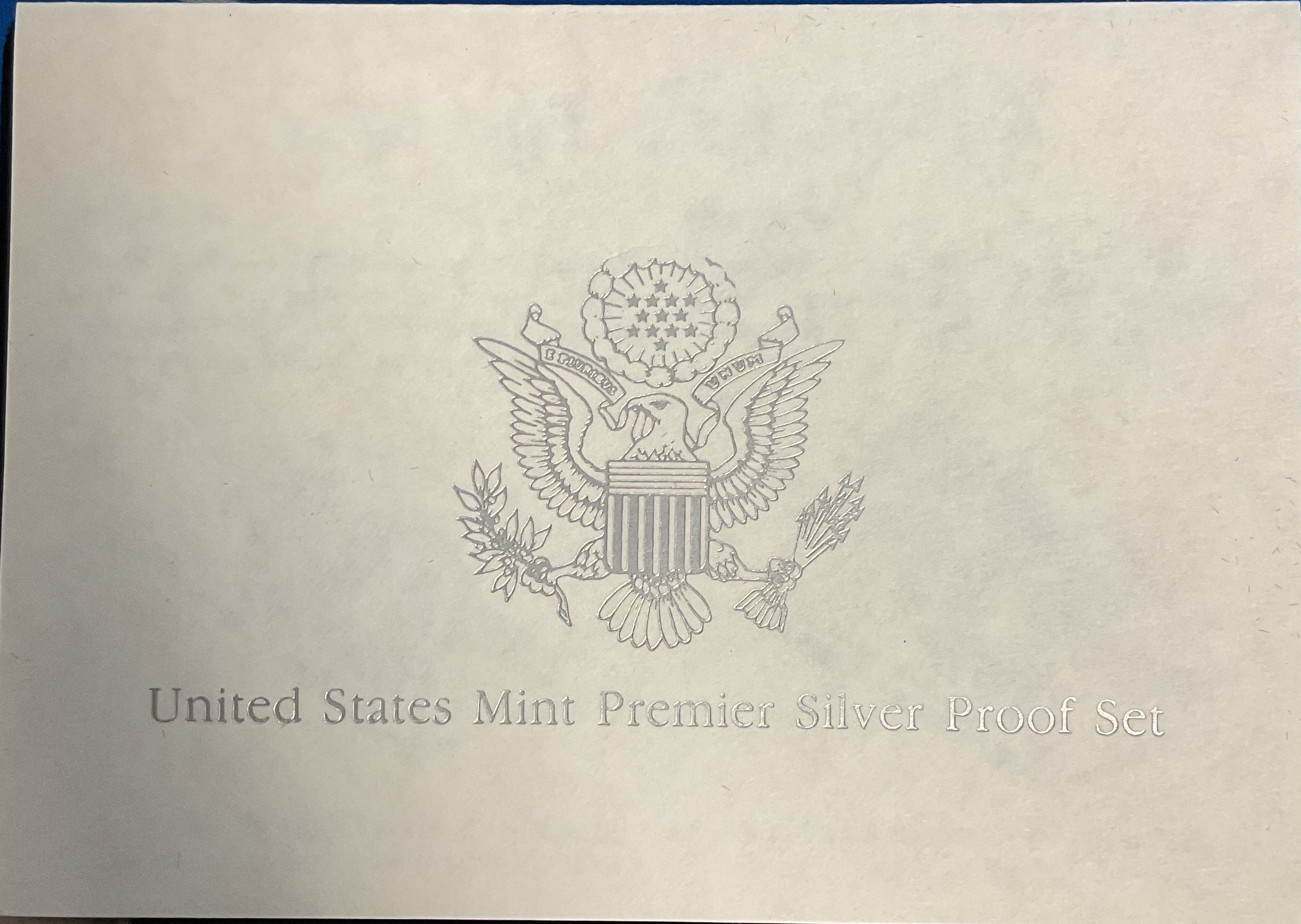 1992 5 Coin Silver Premier Silver Proof Set. U.S. Mint C.O.A, Store #PT031