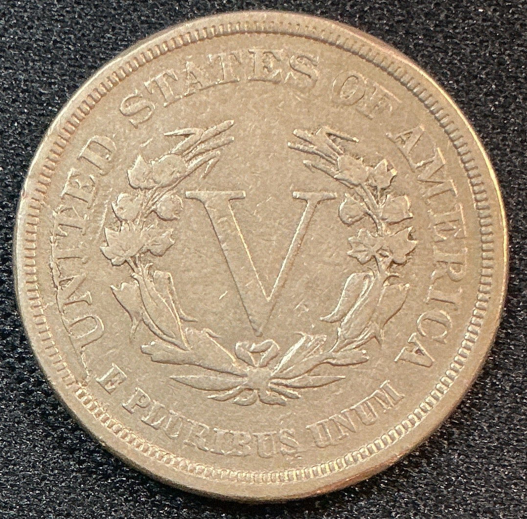 1883 Liberty Nickel., 'No Cents'., Very Fine Circulated Coin., Store Sale #NL867